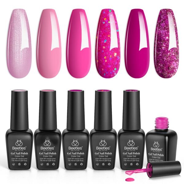 Pink Valentines| 6 Colors  Valentines Nails Gel Polish Set