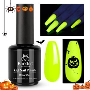 Luminous Yellow Noctilucent | 15ml Glitter Gel Polish