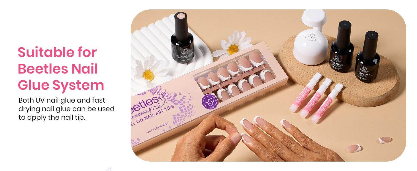 Pink Short Almond Press On Nails