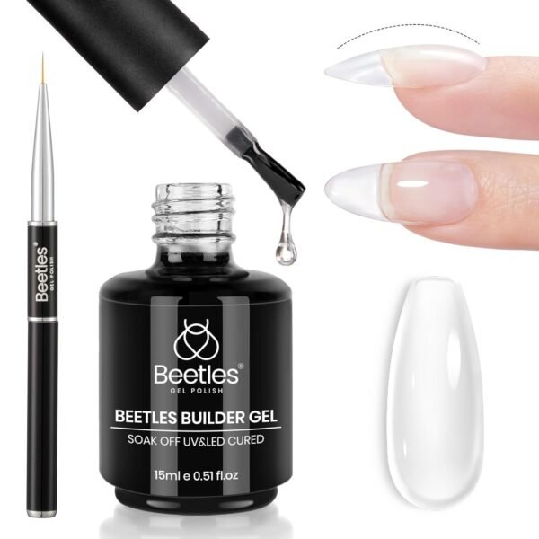 7 in 1 Clear Builder Nail Gel with Liner Nail Brush