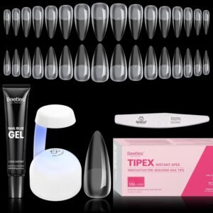 Tipex Medium Stiletto Half Matte Nail Tips Kit | 224pcs