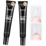 Beetles 2Pcs 20g Nail Glue Gel, No Wipe, Hands-Free Tipex Solid Nail Glue Gel