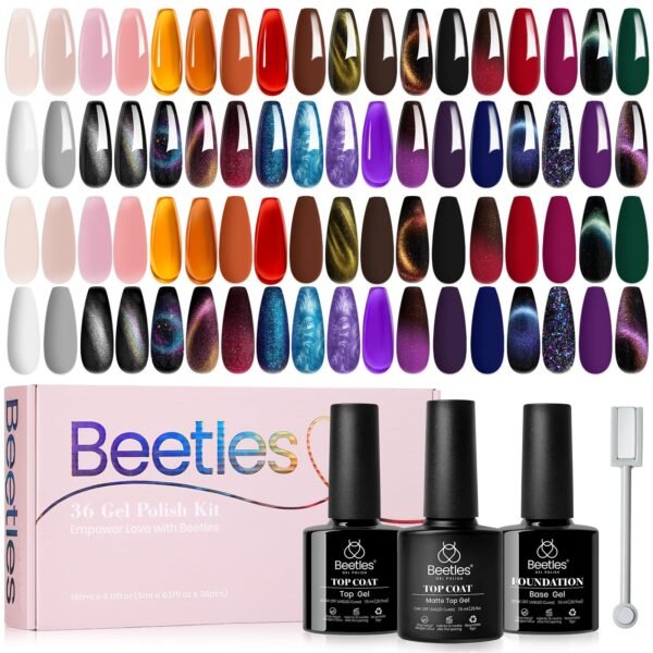 Treasure Box- 36 Cat Eyes Colors Gel Nail Polish Nail Gift Set