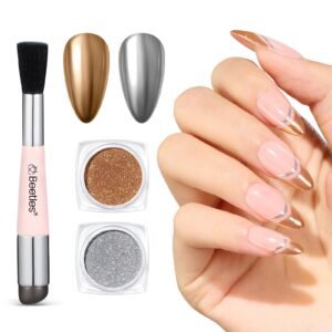 Gold Metallic Silver -Chrome Nail Powder