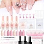 Glazed Ballet | 4 Colors with All-Inclusive Nail Art Essentials Kits Larger Capacity Valentines Nails