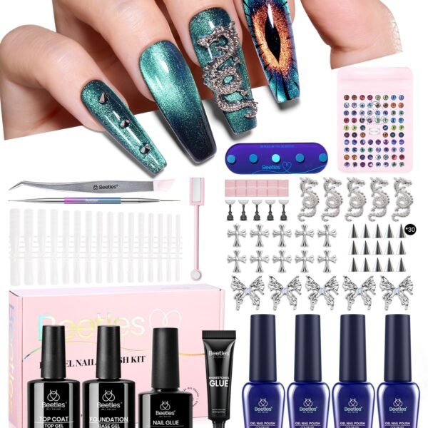 Mystic Gaze | 4 Colors with All-Inclusive Nail Art Essentials Kits Larger Capacity