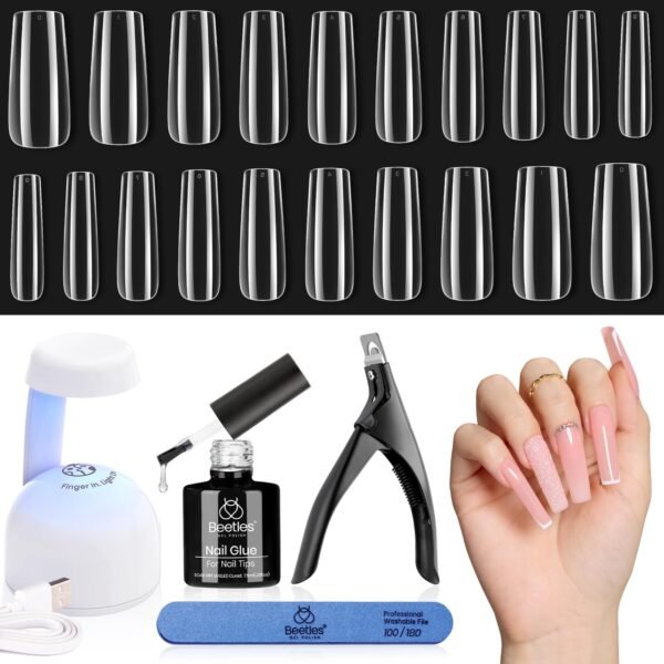 Long Square 210pcs Nail Extension Kit  #086