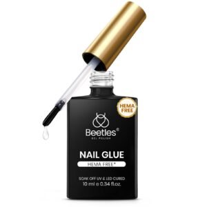 Beetles Hema-Free Nail Glue Gel - 10ml Super Strong Brush UV Nail Glue
