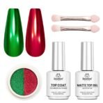 Beetles Christmas Gel Top Coat for Chrome Nail Powder - 15ml Chrome Top Coat