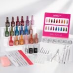 Beetles PRO Gel Polish Kit – Urban Solitude Collection 18 Colors 15ml Salon Polish Set with Base Coat