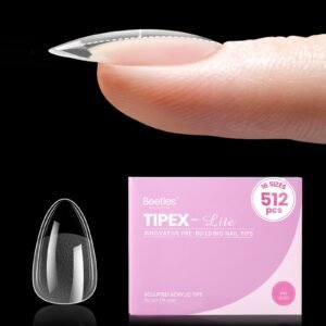 Beetles Tipex Lite Apex Nail Tips - Almond Short 512pcs 16 Sizes