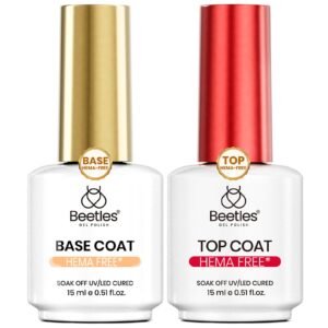 Beetles 15ml Gel Base and Top Coat Set HEMA Free