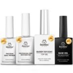 Beetles 4 Pcs 15ml Gel Base and Top Coat Set with Protein Nail