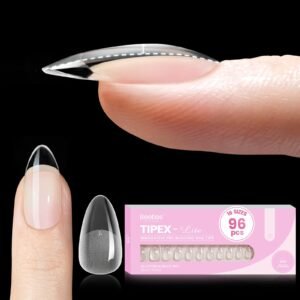 Beetles Tipex Lite Apex Nail Tips Almond Short - 96 pcs 16 Sizes