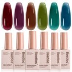 Midnight Syrup Winter Nails - 6 Colors Jelly Fall Gel Nail Polish Set Christmas Nails