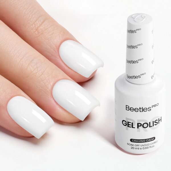 Beetles Pro White Gel Polish - Craving Calm French White Color 20ML Gel Polish