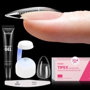Beetles Tipex Instant Apex Nail Tips Kit | Almond Short 224pcs
