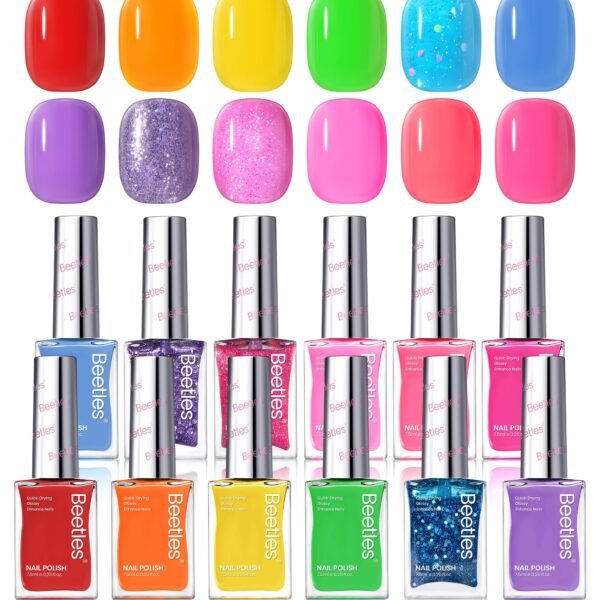 (Each $2.49) Candy Rush | 12 Neon Colors Air Dry Nail Polish