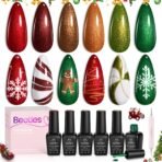 Glamour Era Winter Nails  - 6 Colors Fall Glitter Gel Nail Polish Set