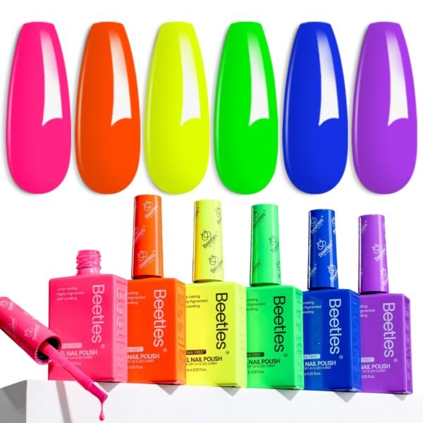 Hema-free Tropical - Glow Colorful Bottle 6 Color Each 15ml Blue Yellow Pink Gel Polish