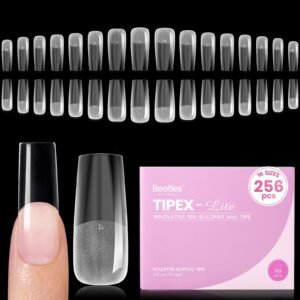 Beetles Tipex Lite Apex Nail Tips - Square Long 256pcs 16 Sizes