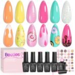 Summer Ice Cream - Valentines Nails 6 Colors Gel Nail Polish Set