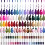 Beetles Gel Polish 50 Colors  Winter Nails Gel Liner Nail Polish Set French Tip Nail Art Polish